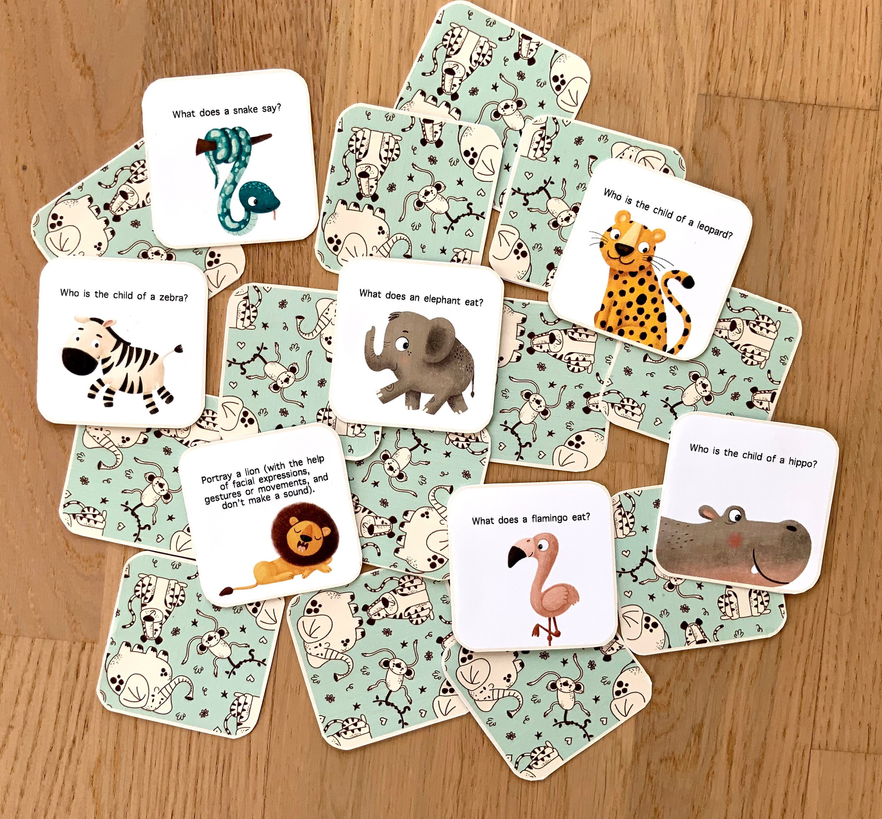 子供向けサバンナ動物ボードゲーム：誰が速い？（PDFファイル） - Etsy 日本