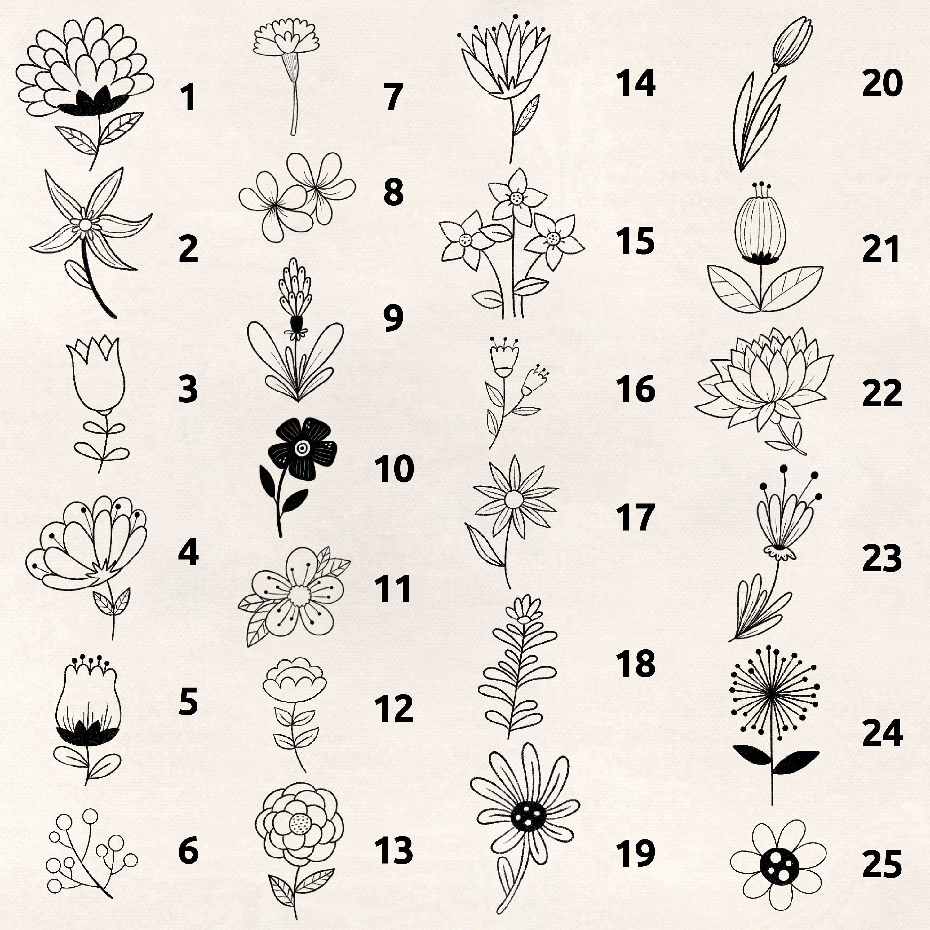 Procreate Flower Stamp Brushes Set (50 Pack). Instant Download ...
