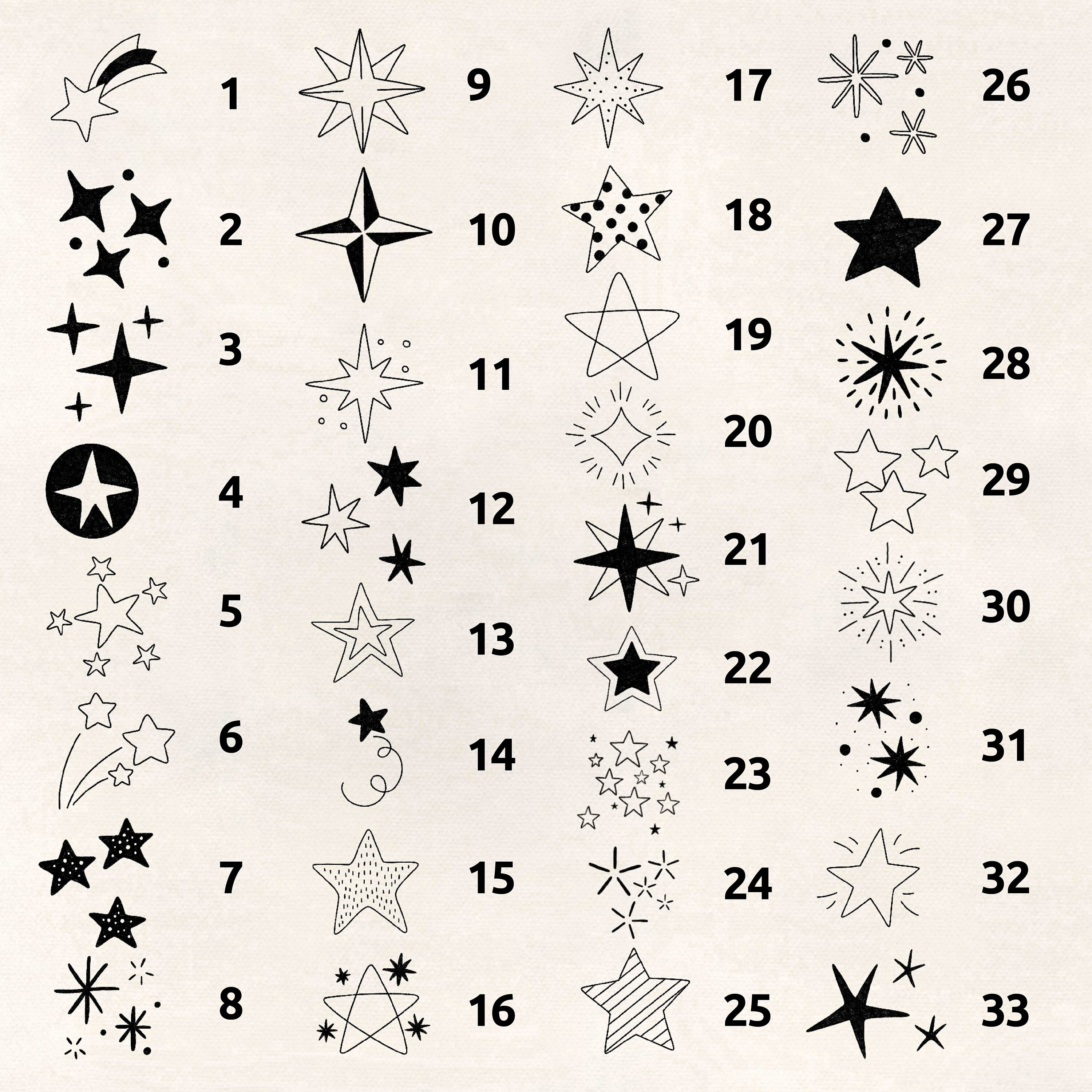 Procreate Star Stamp Brushes Set (50 Pack). Instant Download, Procreate ...