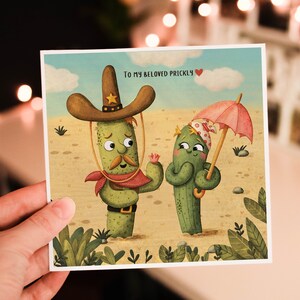 Carte de voeux imprimable Cactus - Carte numérique DIY « À mon épineux bien-aimé ». Téléchargement instantané JPEG