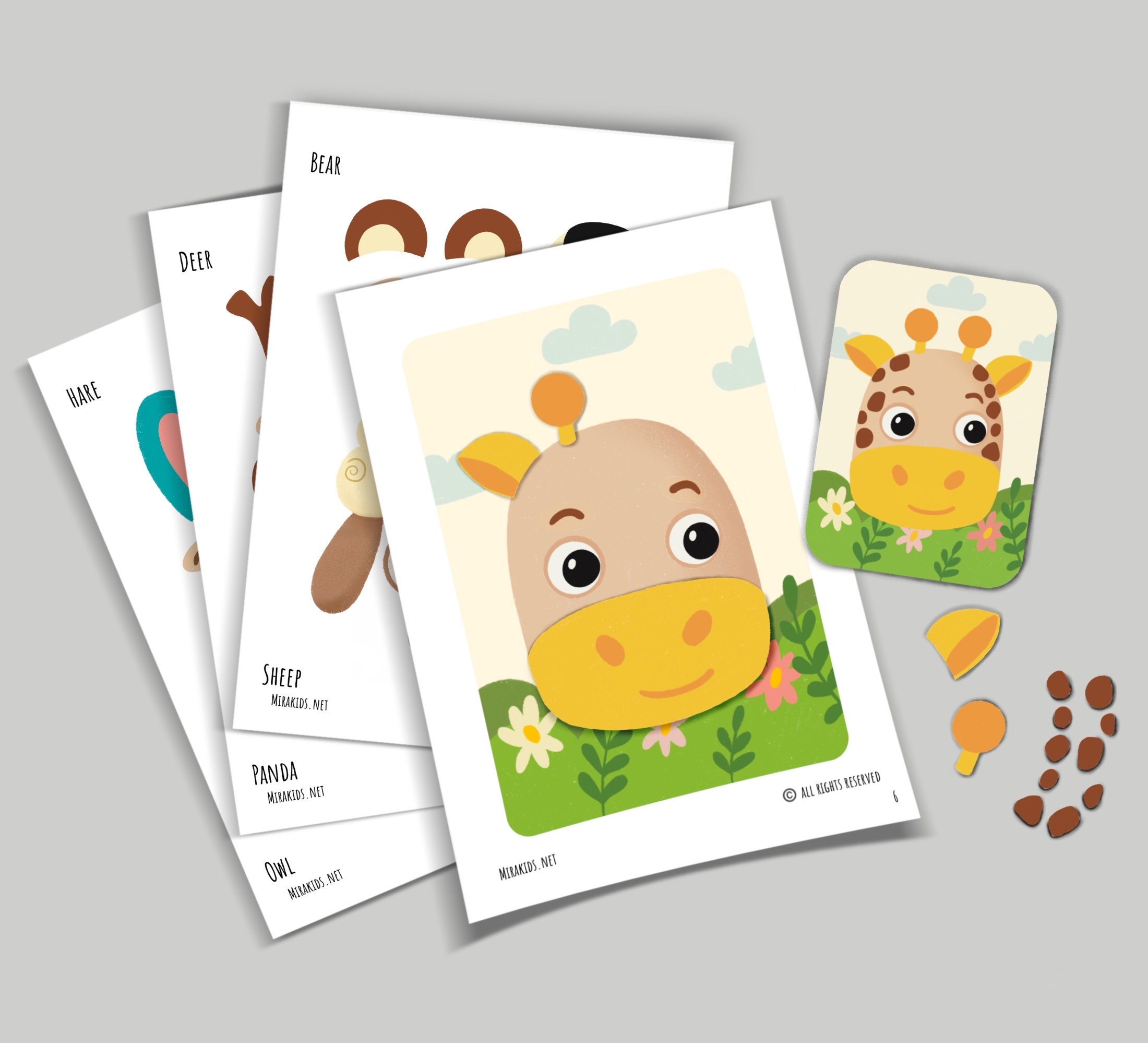 Printable Game for Kids. Funny Animals - Etsy