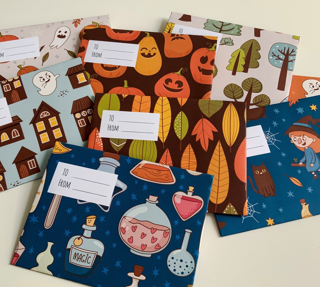 Printable Halloween Envelopes Templates. DIY Envelopes Instant Etsy