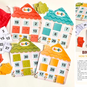 House Bingo Game for Toddlers: Numbers 1-30 (PDF File)