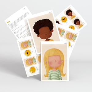 Jogo ocupado para crianças. Minhas primeiras emoções. Atividade de emoções para criança. Cartões flash de sentimentos. Construa um rosto.