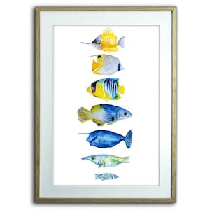 Fische tropisch aquarell Druck | Fish tropical watercolor print
