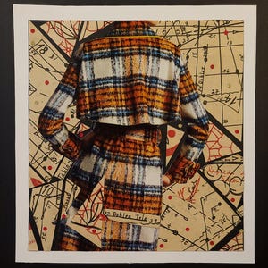 "CARTOMODELLI DA CUCITO" collage di carta realizzato con cartamodelli da cucito (anni '70). Pezzo unico. Opera originale. Misure: 30 x 30 cm. Spedizione gratuita.