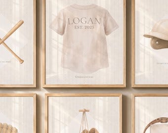 Personalized Armor of God Nursery Wall Art Set of 6, Christian Nursery Decor, Faith Nursery Prints, Baby Boy Room Art, Ephesians 6 Art