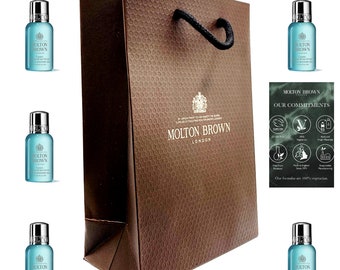 Molton Brown Coastal Cypress Shower Gel Gift Set (5 x 50ml Bottles & Gift Bag)