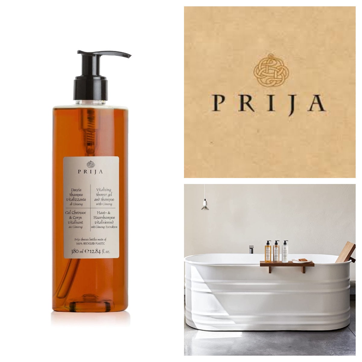 Prija Vitalising Shower and Shampoo 380ml Bottle - Etsy