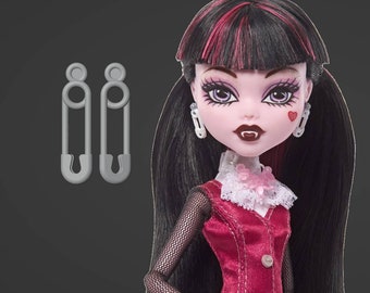 Draculaura Basic Safety Pin Earrings Replacements - STL DIGITAL FILE