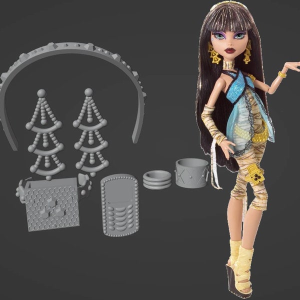 Cleo de Nile Basic Boucles d'oreilles, bracelets, bandeau et remplacements de téléphone - FICHIER NUMÉRIQUE STL