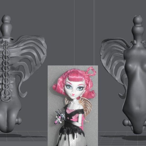 C.A. Cupid Wings Replacement - Monster High -  STL DIGITAL FILE