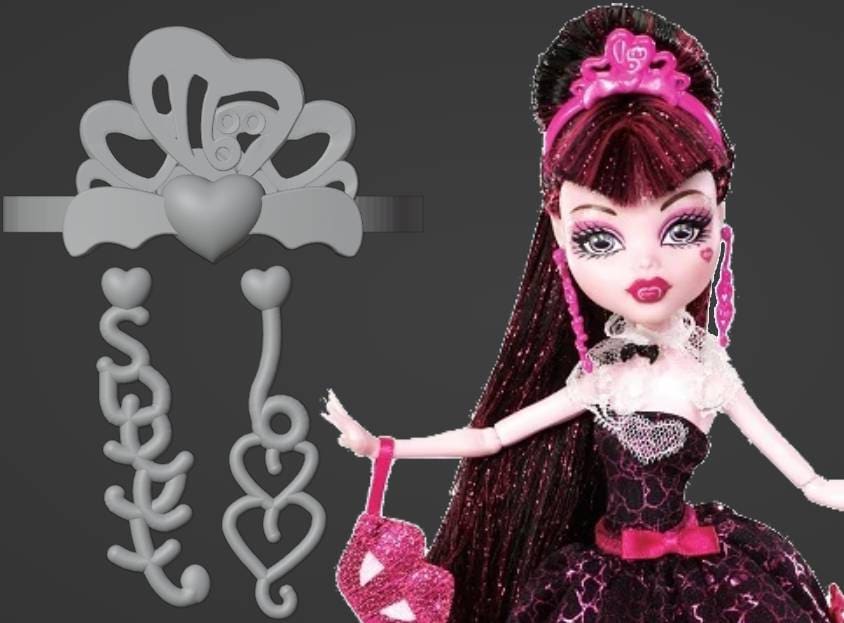 Boneca de Papel com vestidos Monster High - Draculaura - Brinquedos de Papel