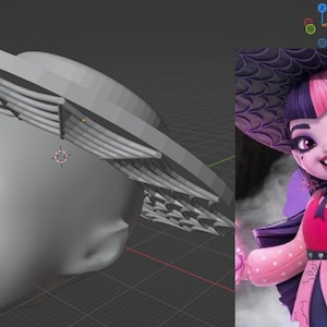 Draculaura G3 Hat - STL DIGITAL FILE