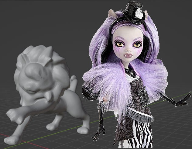 Clawdeen Freak Du Chic Pet Replacement Crecent STL DIGITAL FILE