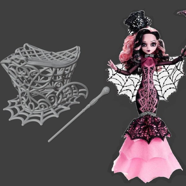 Draculaura 2015 Collector Hat Replacement - STL DIGITAL FILE