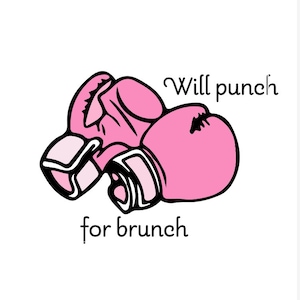 Will Punch voor Brunch Bokshandschoenen SVG