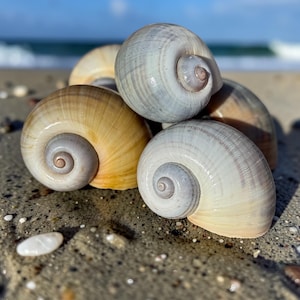 7 Medium, Large, Giant Apple Snail Shells: Decor, Air Plant Display, Craft
