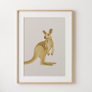 Kangaroo Print | Digital Download | Nursery Wall Decor | Kids Wall Art | Digital Print | Nursery Decor | Kids Room Decor | Minimalist Print