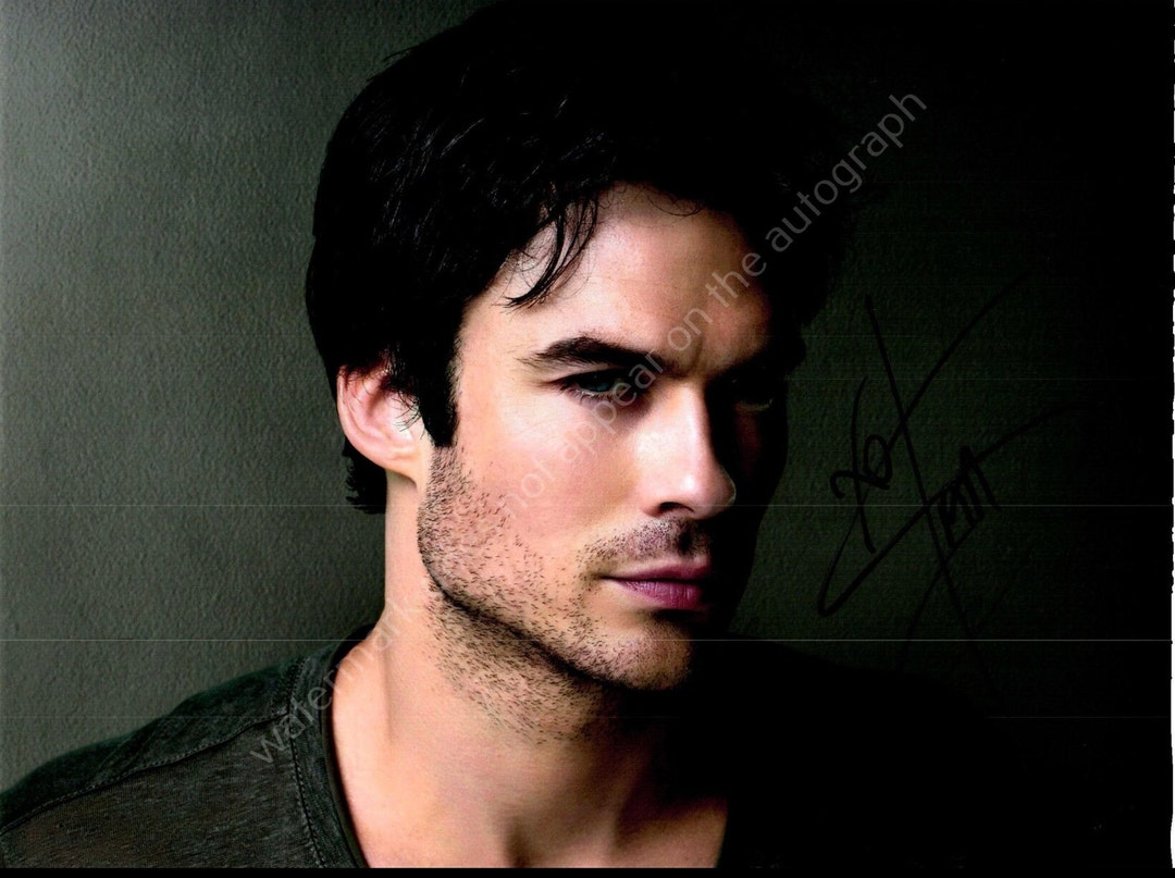 IAN SOMERHALDER Autograph Signed Photo 6x8 Signature Vampire Etsy