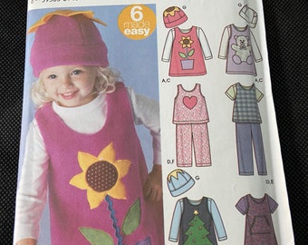 Simplicity 5317 Pattern. Size 1/2-4.  Pattern has not been cut. Original Package