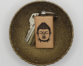Buddha Keychain / Inspirational Quote Keychain / Religious Keychain / Buddhism / Happiness Keychain / Enlightenment Keychain / BoHo Keychain