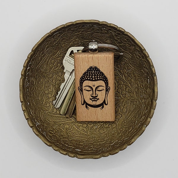 Buddha Keychain / Inspirational Quote Keychain / Religious Keychain / Buddhism / Happiness Keychain / Enlightenment Keychain / BoHo Keychain