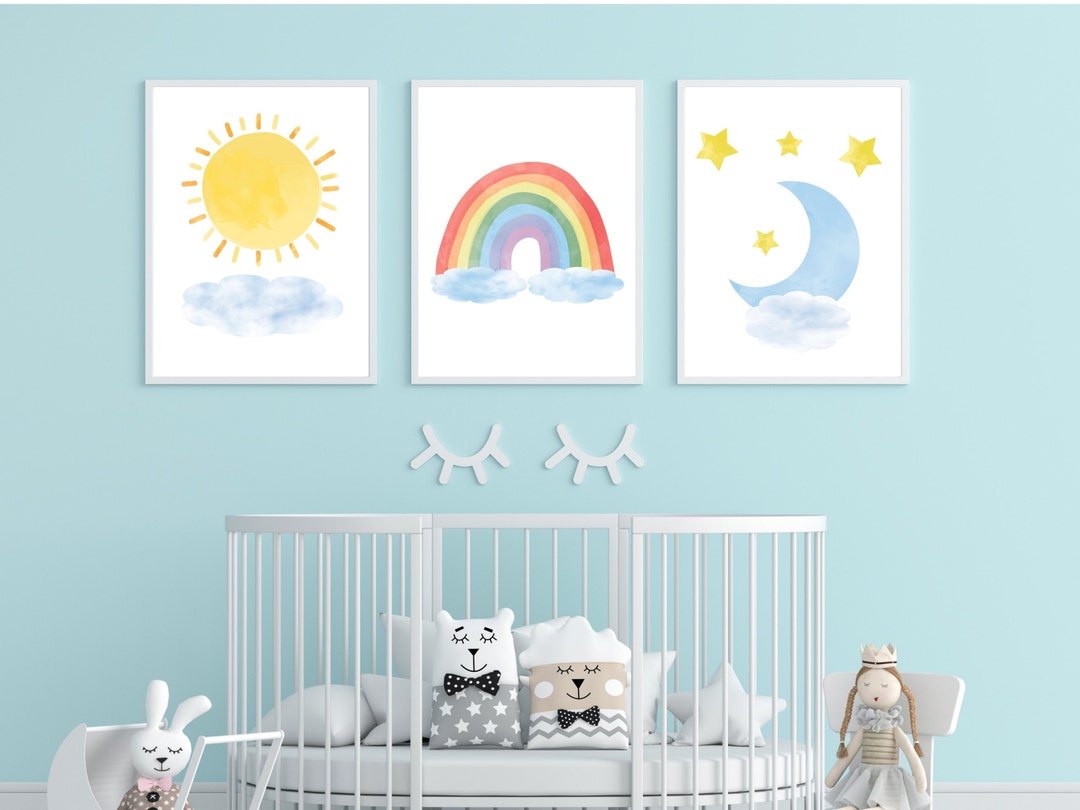 Nursery Wall Decor Set , Set of 3 Nursery Art Prints, Nursery Decor ...