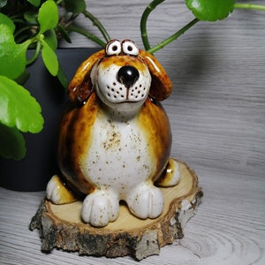 Deko-Figur Hund 18cm Naturfarben, Deko Rudloff