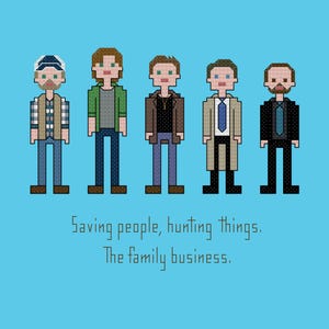 Parody Supernatural cross stitch pattern digital download - INSTANT DOWNLOAD PDF