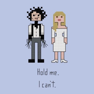 Parody Edward Scissorhands cross stitch pattern digital download - INSTAND DOWNLOAD PDF