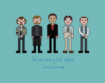 Parody The Usual Suspects cross stitch pattern digital download - INSTANT DOWNLOAD PDF