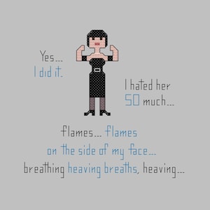 Parody Mrs White Clue cross stitch pattern digital download - INSTANT DOWNLOAD PDF