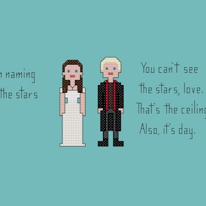 Parody Spike and Dru cross stitch pattern - INSTANT DOWNLOAD PDF