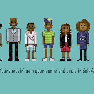 Parody Fresh Prince of Bel-Air cross stitch pattern digital download - INSTANT DOWNLOAD PDF