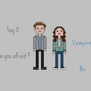 Parody Twilight Bella and Edward cross stitch pattern digital download - INSTANT DOWNLOAD PDF