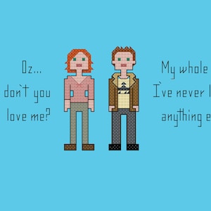Parody Willow and Oz cross stitch pattern digital download - INSTANT DOWNLOAD PDF