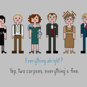 Parody Clue (1985) Movie cross stitch pattern digital download - INSTANT DOWNLOAD PDF