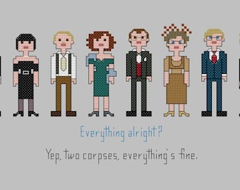 Parody Clue (1985) Movie cross stitch pattern digital download - INSTANT DOWNLOAD PDF