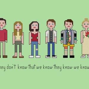 Parody Friends cross stitch pattern digital download - INSTANT DOWNLOAD PDF