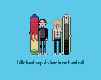 Parody Point Break 1991 cross stitch pattern digital download - INSTANT DOWNLOAD PDF