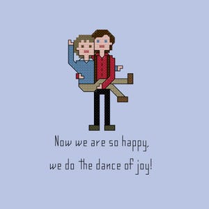 Parody Perfect Strangers tv series cross stitch pattern digital download - INSTANT DOWNLOAD PDF