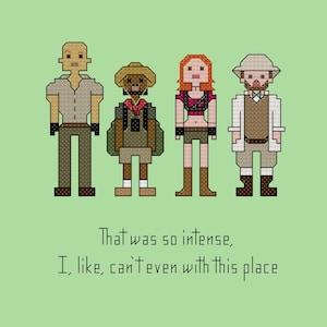 Parody Jumanji cross stitch pattern digital download - INSTANT DOWNLOAD PDF
