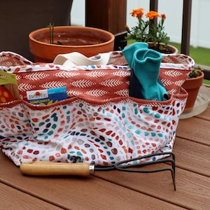 Cotton Canvas Garden Collapsable Tote Bag with Handles