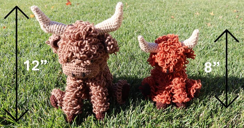 Handmade Crocheted Highland Cow Hairy Coo Yak Amigurumi Plushie image 13