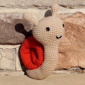 Handmade Crocheted Animal Snail Amigurumi Stuffed Animal Plushie
