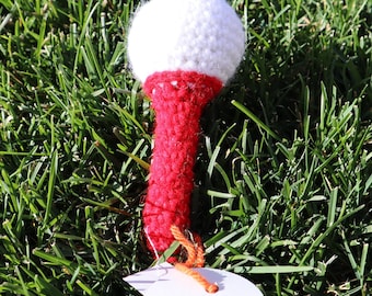 Soft Crochet Golf Tee Baby Rattle