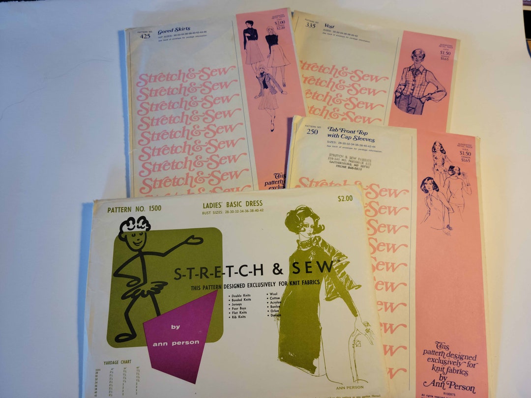 Vintage Stretch and Sew Pattern Bundle - Etsy