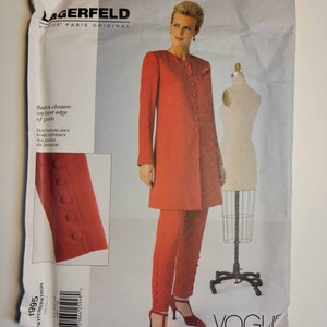 Vogue Paris Original pattern 1995  LAGERFELD  Misses