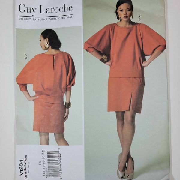 Vogue American Designer Pattern V1284 Guy Laroche   Misses